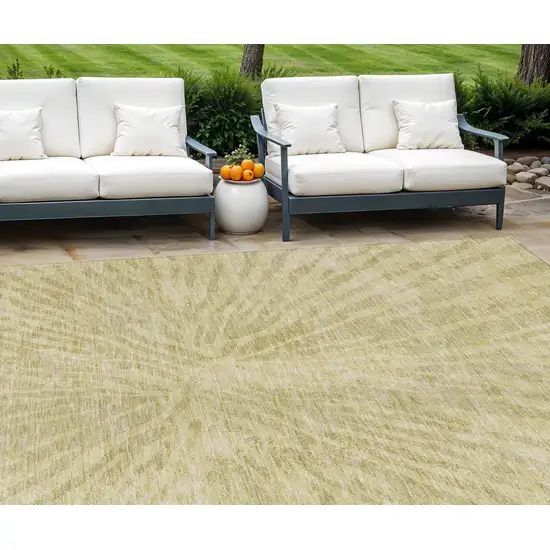 Wheat Beige And Tan Abstract Washable Indoor Outdoor Area Rug Photo 1