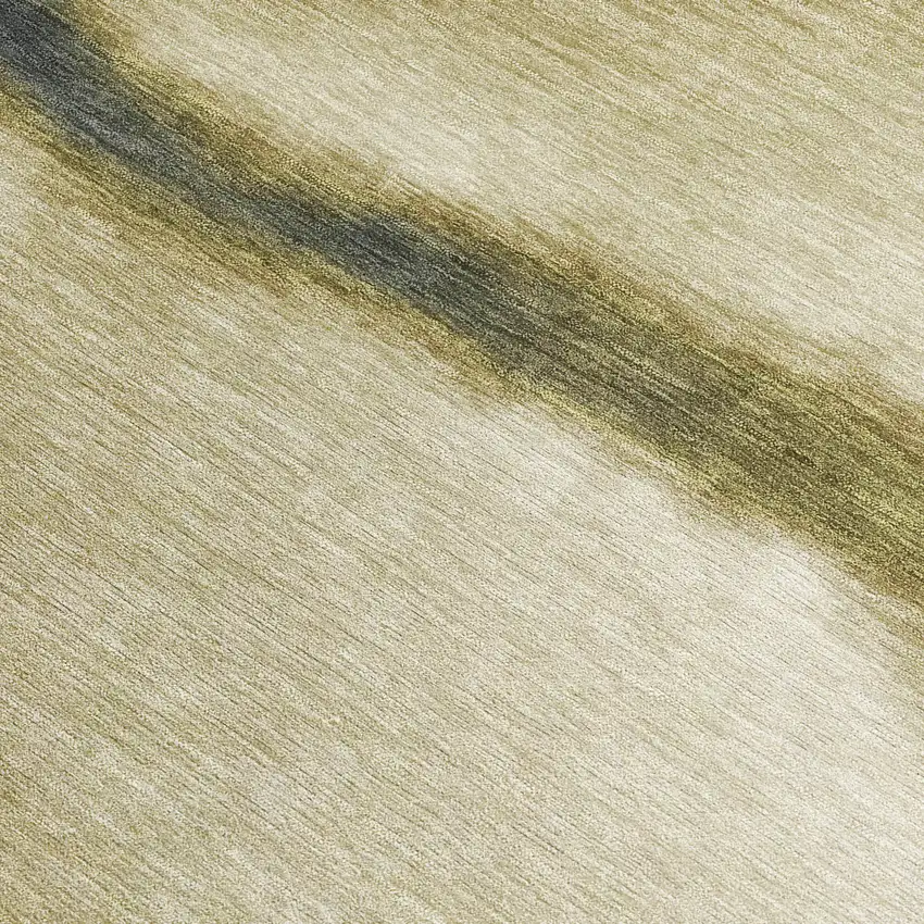 Wheat Blue And Beige Abstract Washable Indoor Outdoor Area Rug Photo 3