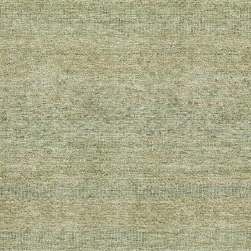 Wheat Gold And Green Striped Washable Area Rug With UV Protection Photo 2