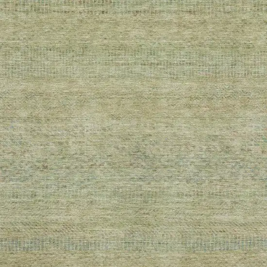 Wheat Gold And Green Striped Washable Area Rug With UV Protection Photo 2