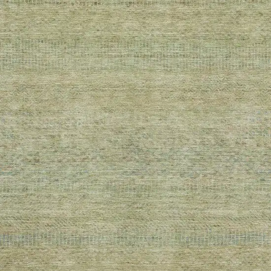 Wheat Gold And Green Striped Washable Area Rug With UV Protection Photo 2