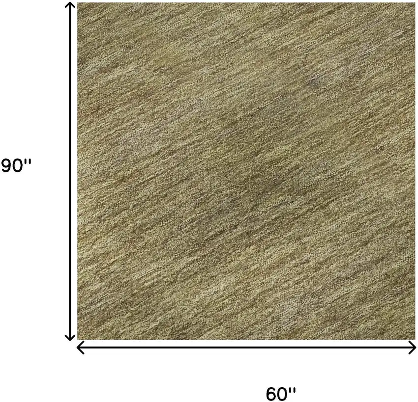 Wheat Gold And Linen Striped Washable Area Rug With UV Protection Photo 9