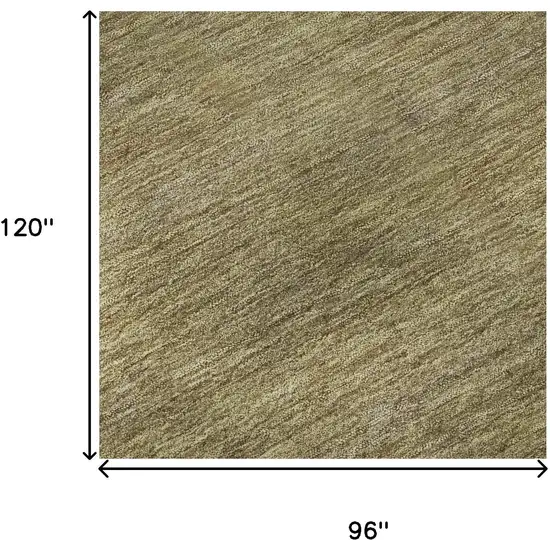 Wheat Gold And Linen Striped Washable Area Rug With UV Protection Photo 9