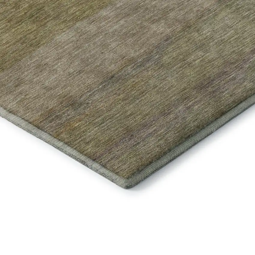 Wheat Gold And Linen Striped Washable Area Rug With UV Protection Photo 7