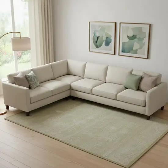 Wheat Gold And Linen Striped Washable Area Rug With UV Protection Photo 2