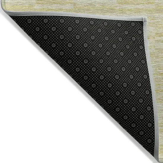 Wheat Gold And Tan Striped Washable Indoor Outdoor Area Rug Photo 4