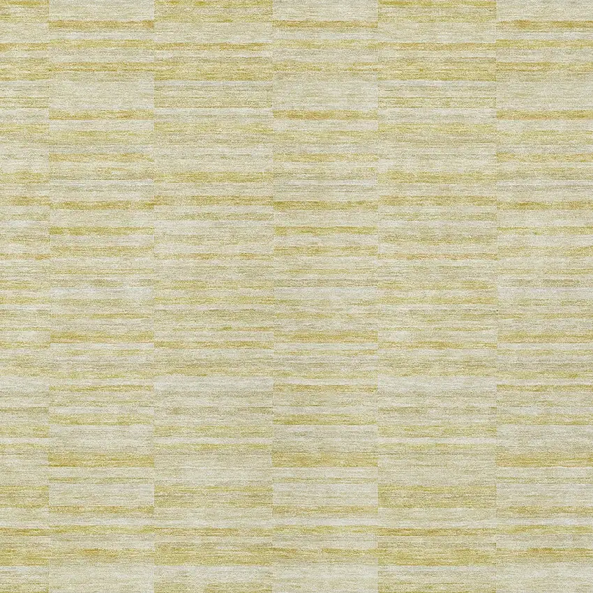 Wheat Gold And Tan Striped Washable Indoor Outdoor Area Rug Photo 6