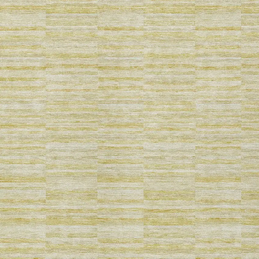 Wheat Gold And Tan Striped Washable Indoor Outdoor Area Rug Photo 6