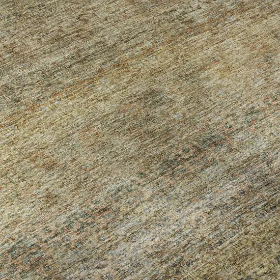 Wheat Gray And Beige Striped Washable Area Rug With UV Protection Photo 7