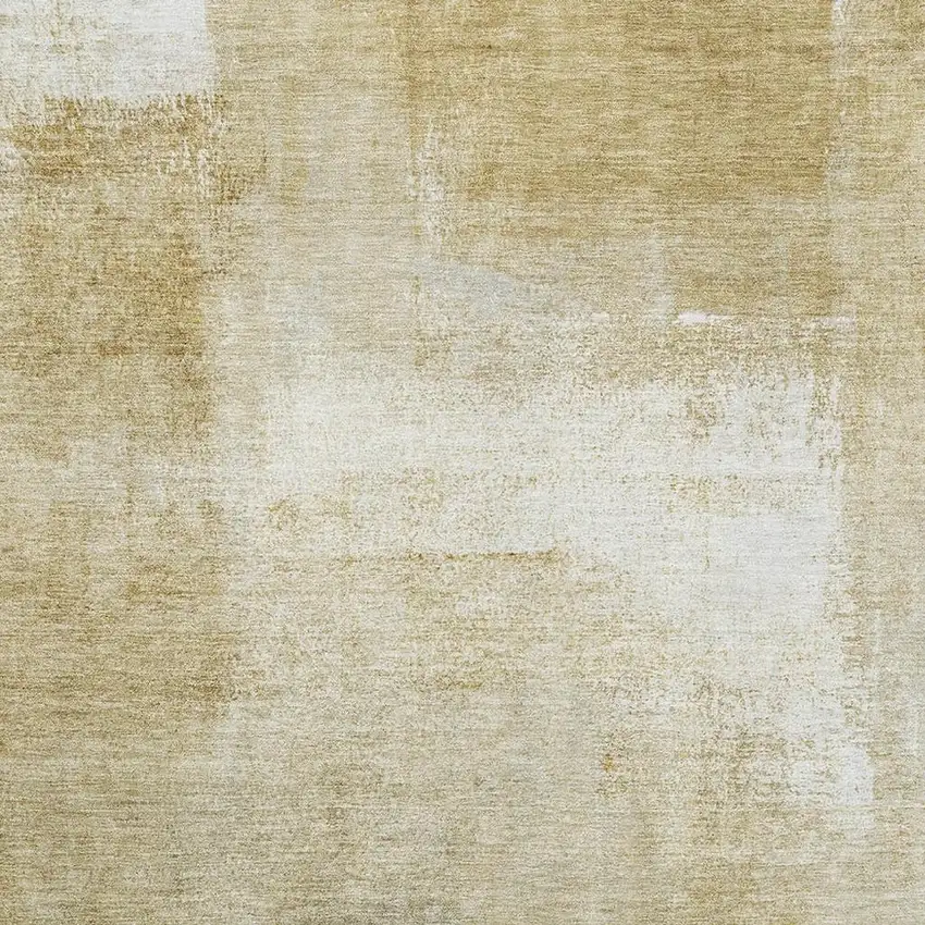 Wheat Ivory And Beige Striped Washable Area Rug With UV Protection Photo 2