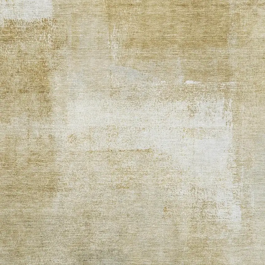 Wheat Ivory And Beige Striped Washable Area Rug With UV Protection Photo 2