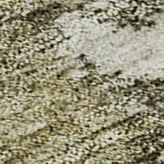 Wheat Ivory And Taupe Abstract Washable Area Rug With UV Protection Photo 3