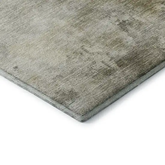 Wheat Ivory And Taupe Abstract Washable Area Rug With UV Protection Photo 8