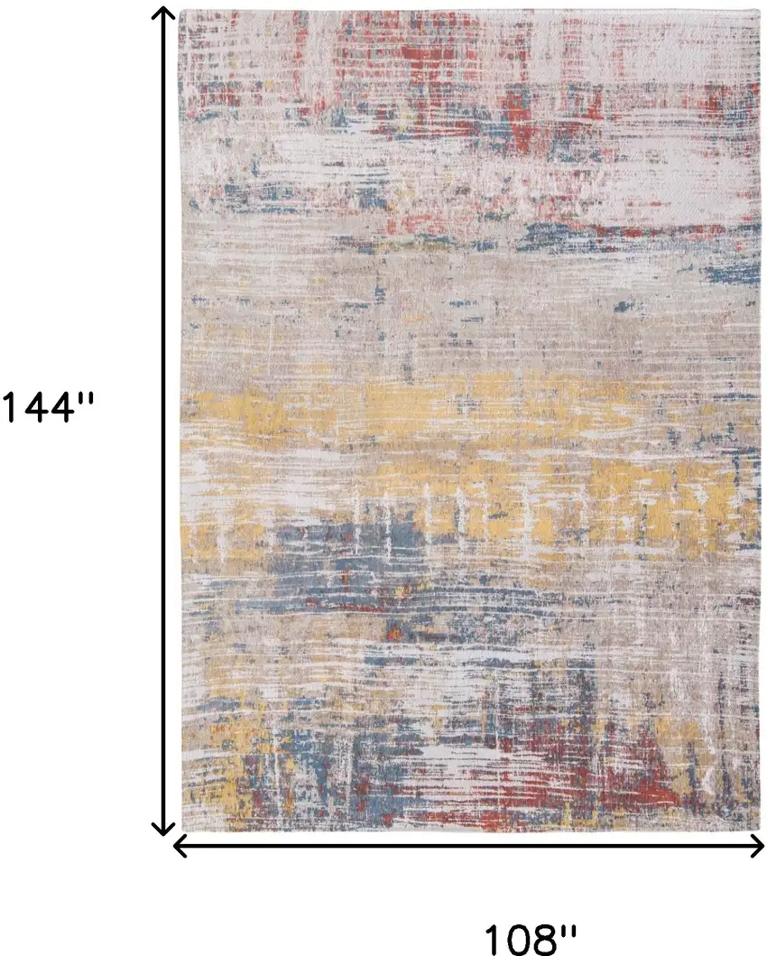 White Abstract Non Skid Area Rug Photo 3