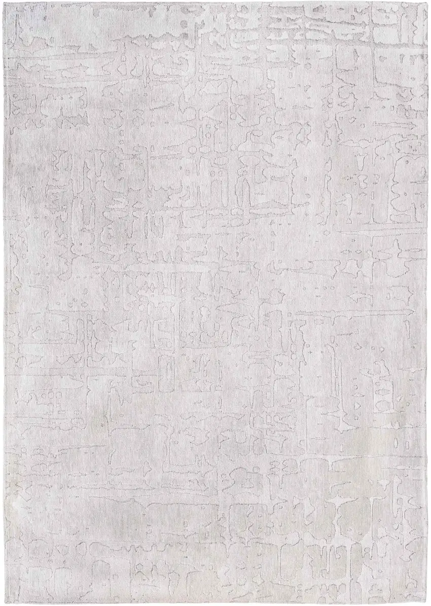 White Abstract Non Skid Area Rug Photo 6