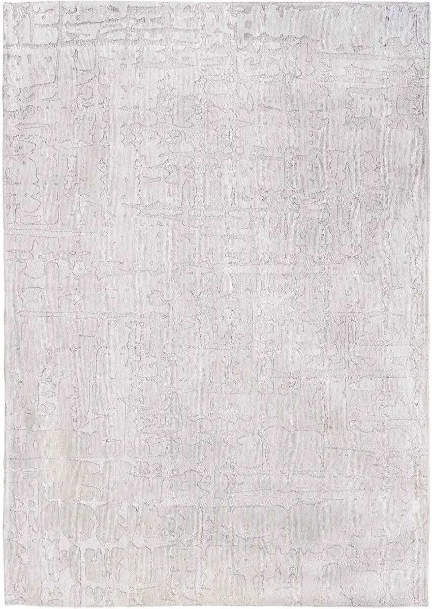 White Abstract Non Skid Area Rug Photo 2