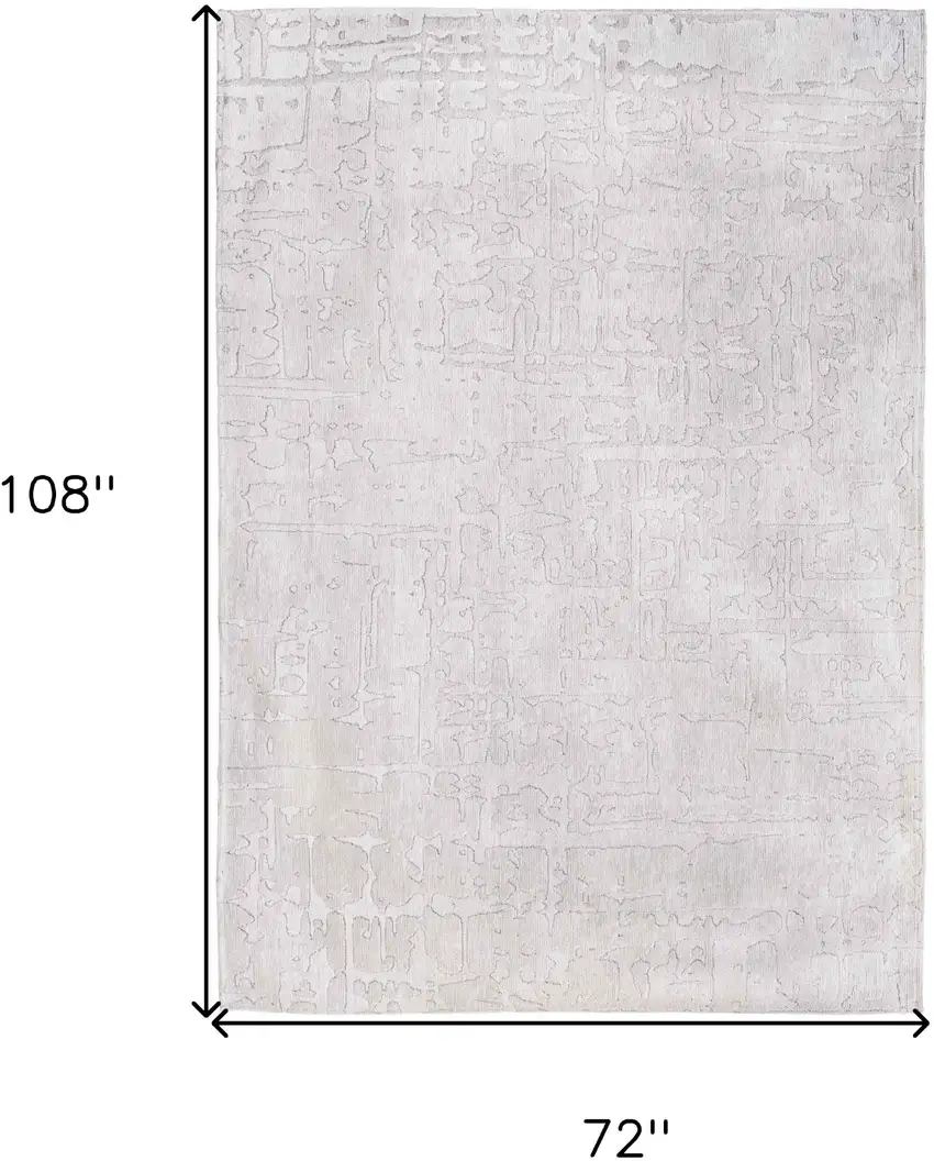 White Abstract Non Skid Area Rug Photo 3