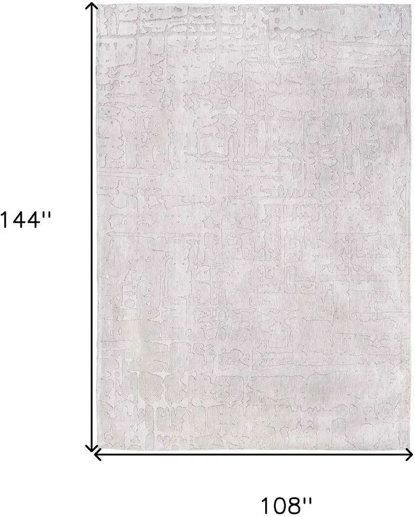 White Abstract Non Skid Area Rug Photo 3
