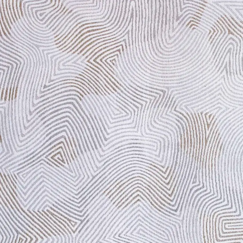 White Abstract Non Skid Area Rug Photo 6
