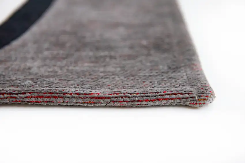 White Abstract Washable Area Rug Photo 6