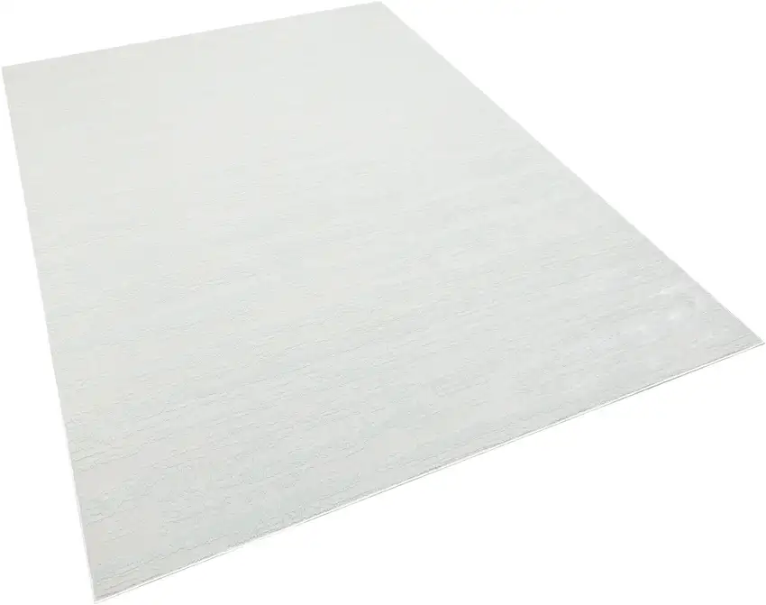 White Abstract Washable Non Skid Area Rug Photo 2