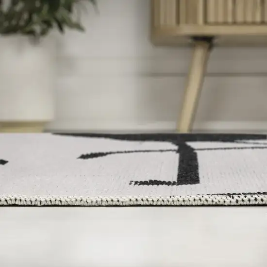 White And Black Animal Print Indoor Outdoor Area Rug Photo 8