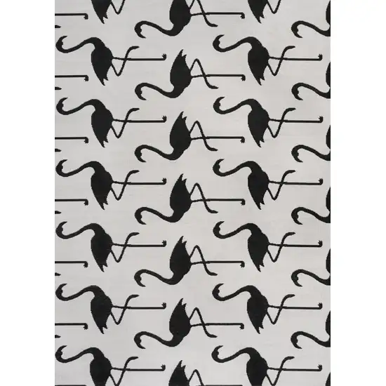 White And Black Animal Print Indoor Outdoor Area Rug Photo 2