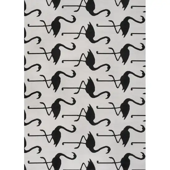 White And Black Animal Print Indoor Outdoor Area Rug Photo 1