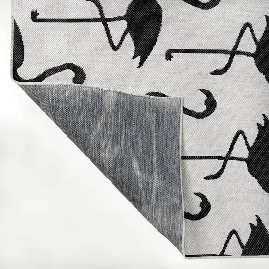 White And Black Animal Print Indoor Outdoor Area Rug Photo 9