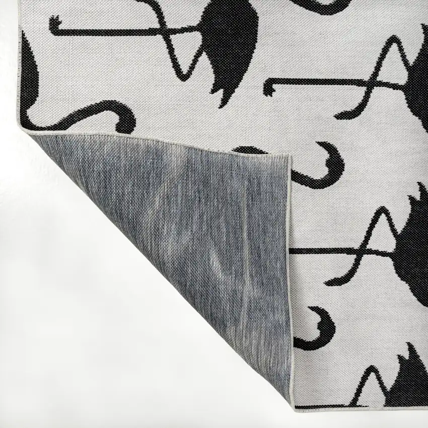 White And Black Animal Print Indoor Outdoor Area Rug Photo 9