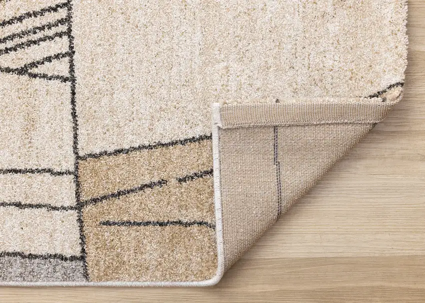 White And Black Geometric Area Rug Photo 9