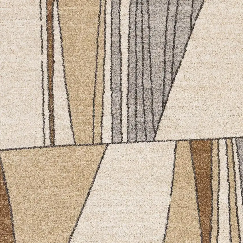 White And Black Geometric Area Rug Photo 5