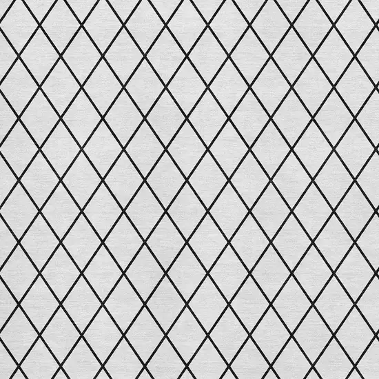 White And Black Geometric Washable Area Rug With UV Protection Photo 2