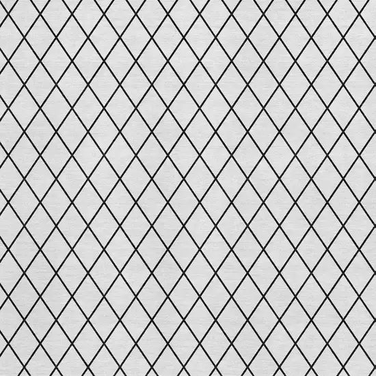 White And Black Geometric Washable Area Rug With UV Protection Photo 3