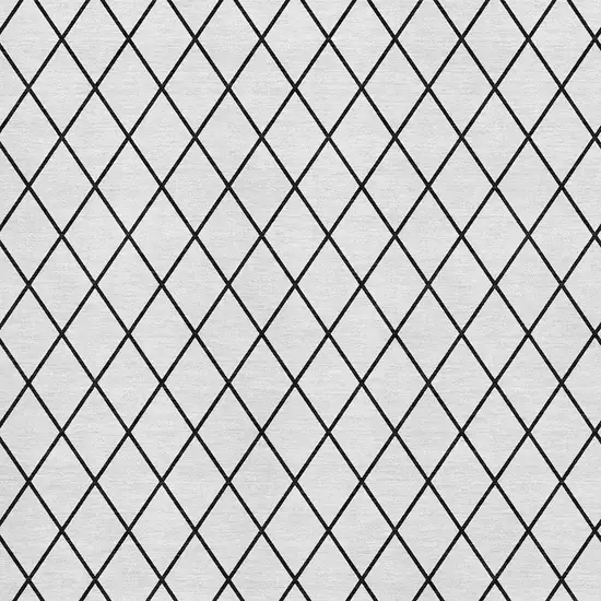 White And Black Geometric Washable Area Rug With UV Protection Photo 2