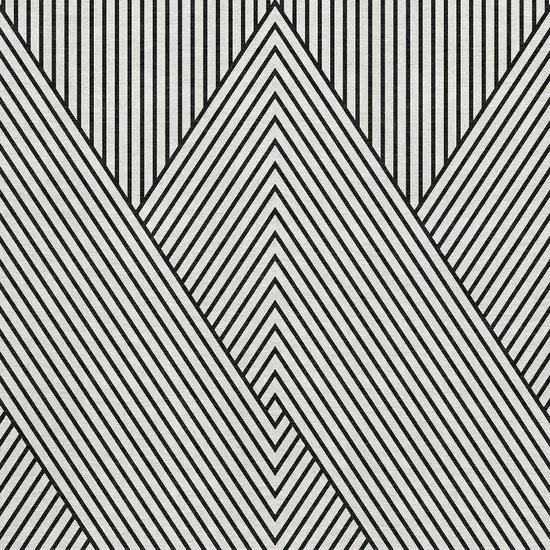 White And Black Geometric Washable Area Rug With UV Protection Photo 4