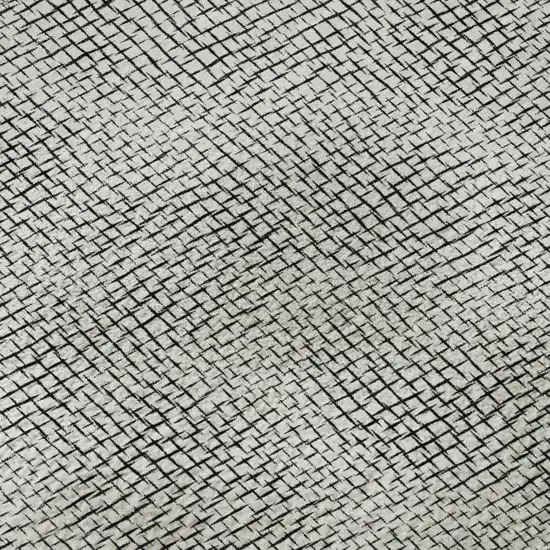 White And Black Geometric Washable Area Rug With UV Protection Photo 9