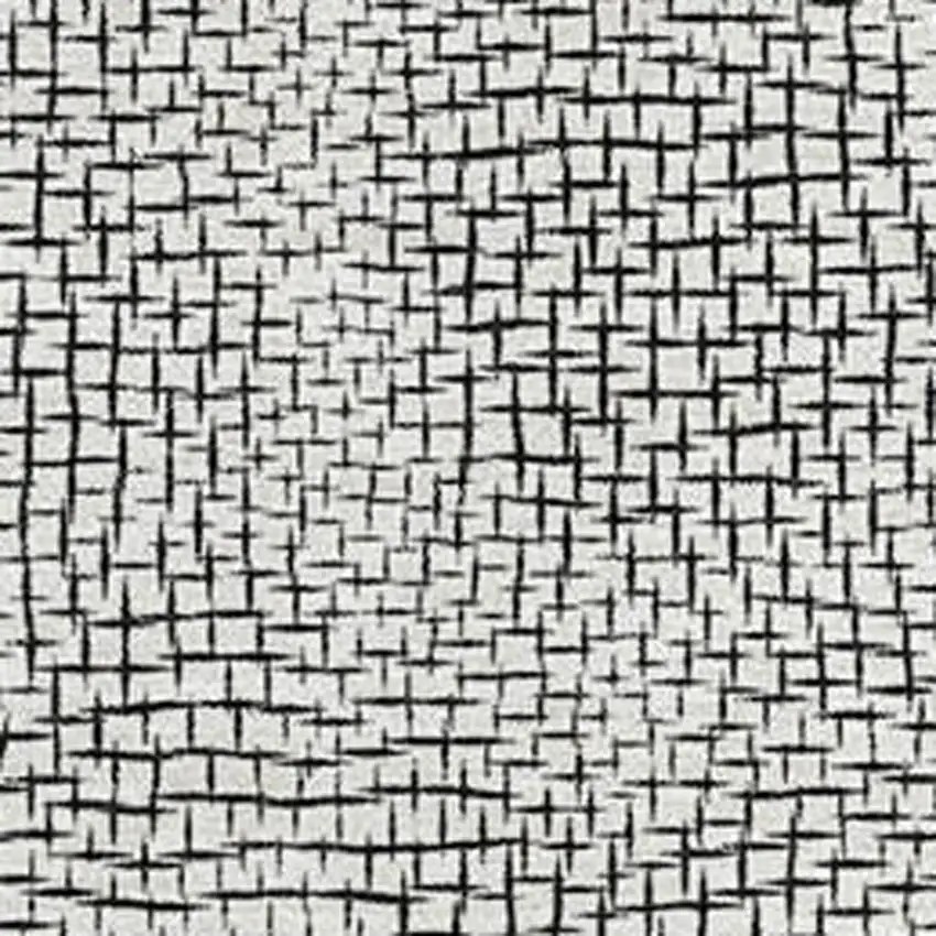 White And Black Geometric Washable Area Rug With UV Protection Photo 2