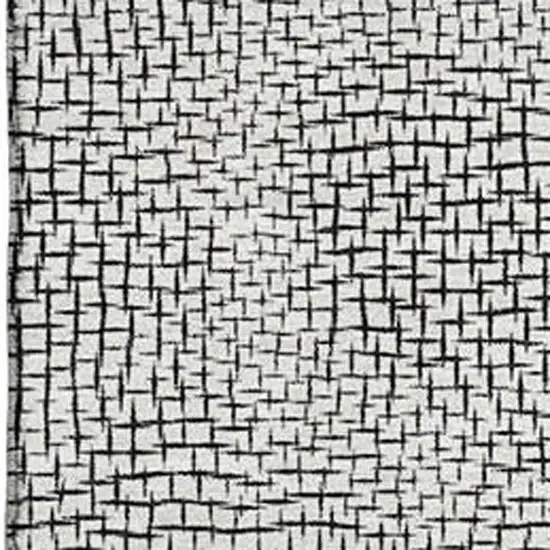 White And Black Geometric Washable Area Rug With UV Protection Photo 2