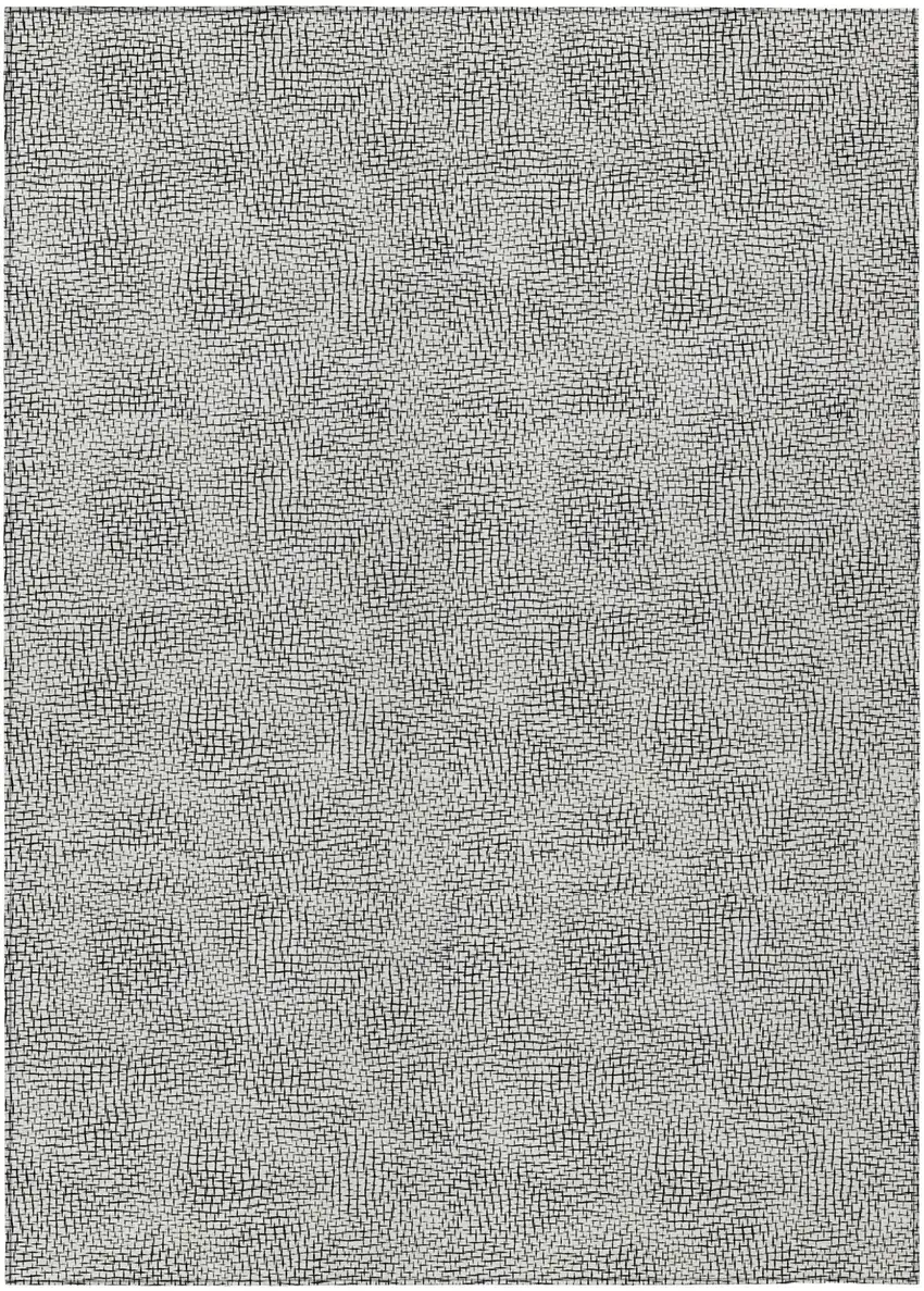 White And Black Geometric Washable Indoor Outdoor Area Rug Photo 2