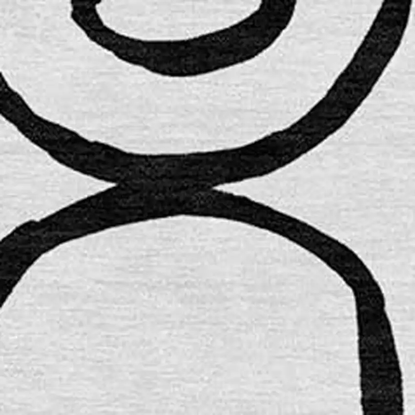 White And Black Geometric Washable Indoor Outdoor Area Rug Photo 6