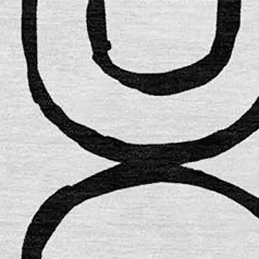 White And Black Geometric Washable Indoor Outdoor Area Rug Photo 6