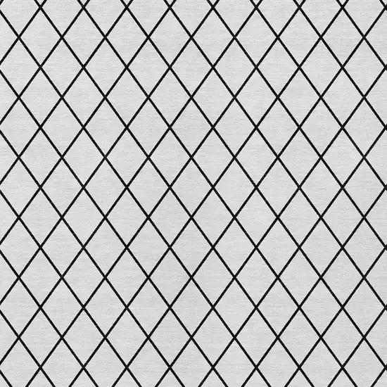 White And Black Geometric Washable Indoor Outdoor Area Rug Photo 6