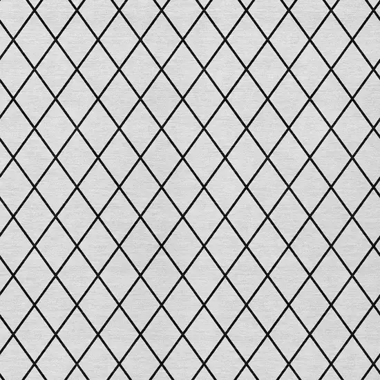 White And Black Geometric Washable Indoor Outdoor Area Rug Photo 6