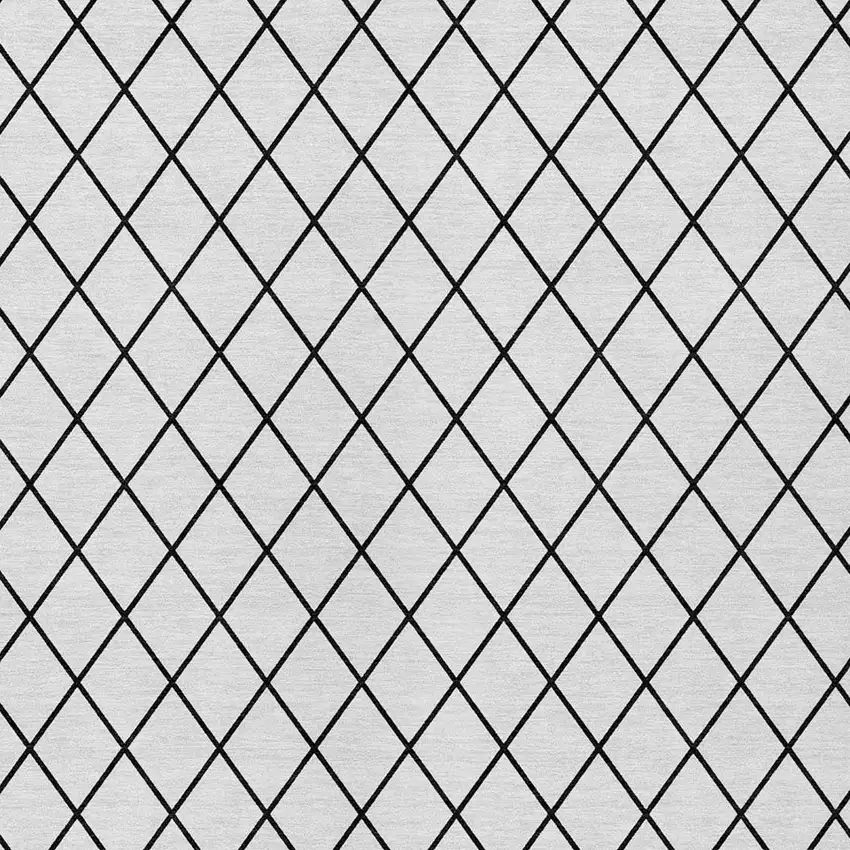 White And Black Geometric Washable Indoor Outdoor Area Rug Photo 6
