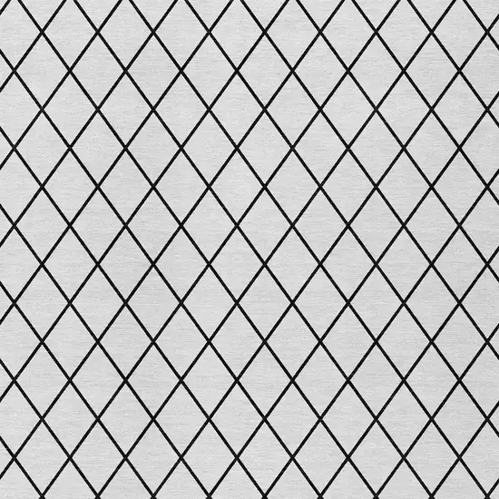 White And Black Geometric Washable Indoor Outdoor Area Rug Photo 6