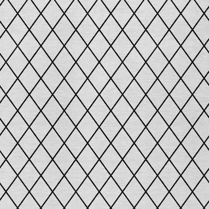 White And Black Geometric Washable Indoor Outdoor Area Rug Photo 6