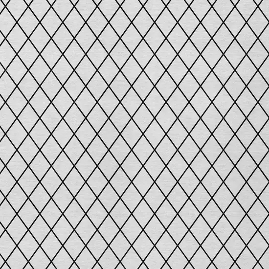 White And Black Geometric Washable Indoor Outdoor Area Rug Photo 7