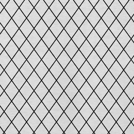 White And Black Geometric Washable Indoor Outdoor Area Rug Photo 6