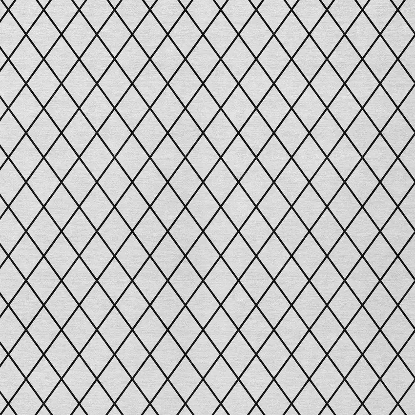 White And Black Geometric Washable Indoor Outdoor Area Rug Photo 7